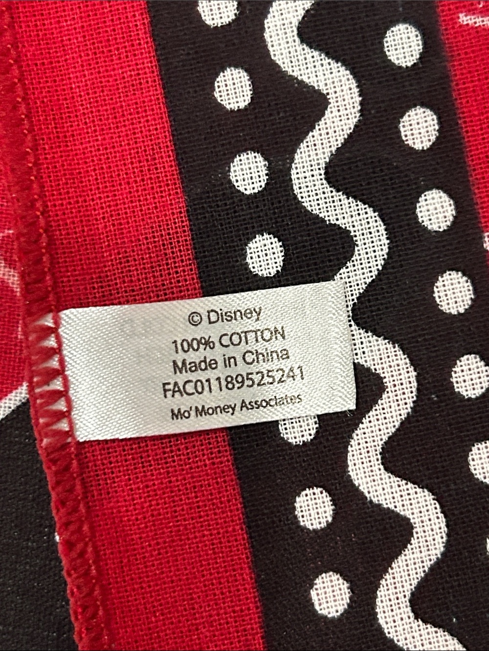 Disney Cruise Line 2024 Red Pirate Skull Bandana Mickey Scarf - Picture 2 of 5